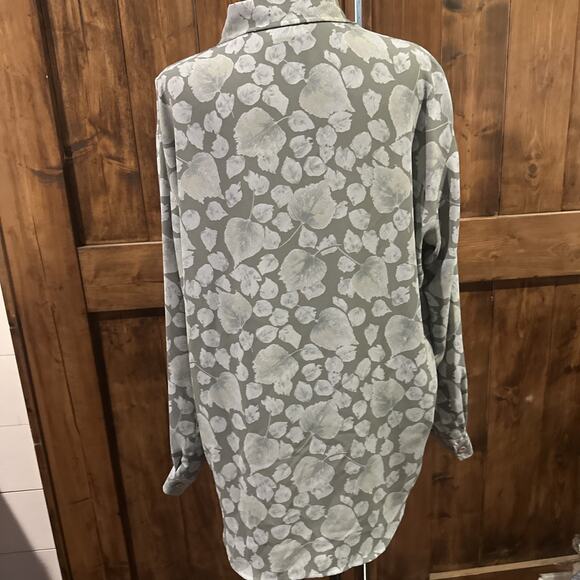 Liz Claiborne Liz Sport Womens Size L Floral Long Sleeve Button Up - Picture 3 of 8